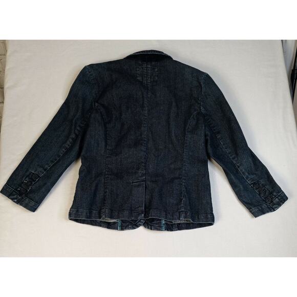 American Eagle Outfitters Stretch Size Medium Blue Jean Jacket - Picture 5 of 12